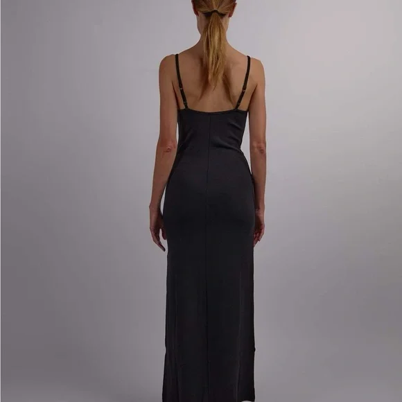 Organic Basics Black Maxi Slip Dress - Picture 7 of 7